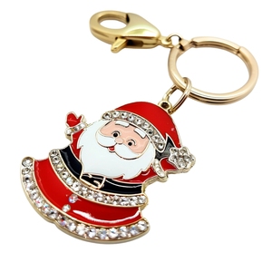 Porte-clés fantaisie personnalisé en métal avec strass pour Noël - Product Image 6