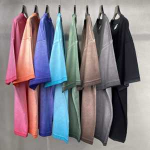 เสื้อยืดผู้ชายแบบมีน้ำหนักซักเสื้อผ้า100% ใส่สบายใส่สบายเสื้อผ้าแฟชั่นออกแบบได้ตามต้องการ - Product Image 6