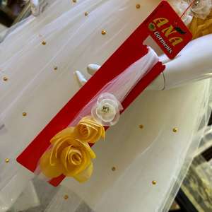 Diadema de satén con estampado floral de nuevo diseño para niñas pequeñas para fiestas infantiles Incluye Primavera de estilo floral elegante - Product Image 5