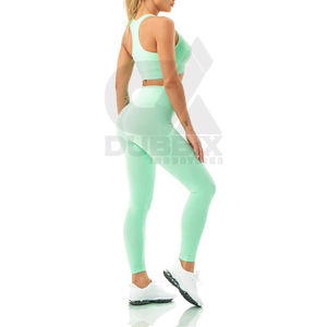 Women Yoga <b>Set</b> New Style Quick Dry Gym <b>Leggings</b> <b>and</b> Fitness <b>Top</b> Sports Bra Made in Pakistan Custom Design High Quality Products - Product Image 2