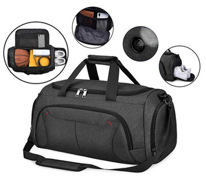 Sac de sport en PU de grande taille avec logo personnalisé en gros, compartiment pour le basketball, sac de voyage, sac de sport pour la nuit, sac à dos - Product Image 1