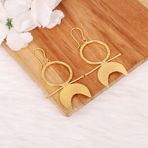 Pendientes Populares de Latón Liso Chapados en Oro Amarillo, Joyería al por Mayor, Pendientes de Moda Hechos a Mano para Mujer, Proveedores de Joyería de Latón - Product Image 6