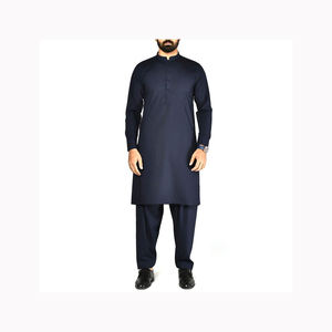 Hermosa ropa islámica transpirable Shalwar Kameez Kurti para hombres Nueva colección de verano Conjuntos de talla grande para hombres - Product Image 2