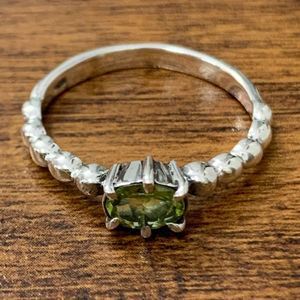 2.4 Grams <b>Peridot</b> Gemstone <b>Ring</b> 14K Yellow Gold Cut Stone Set Statement Style for Everyday Wear Wedding Gold Plated Number - Product Image 1