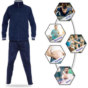 Vente en gros Ensemble de survêtements athlétiques bleu marine, survêtements performants et stylés au quotidien pour hommes - Product Image 5