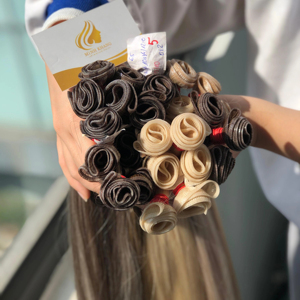 Pour Genius Weft 100% Real Virgin Vietnamien Remy Extensions de Cheveux Ombre Couleur Claire Cuticule Aligné Ruban Blanchi Geni Made Human - Product Image 1