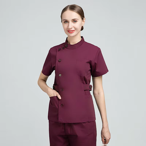 Stylish Unisex Custom Nursing Scrubs Sets Short Sleeve Medical Uniforms with Printed Techniques OEM Hospital Unisex - Product Image 4