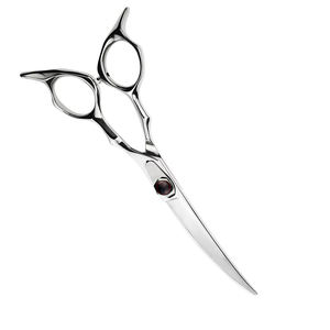Ciseaux de toilettage pour animaux de compagnie à poignée personnalisée, finition à lame incurvée, ciseaux de toilettage pour animaux de compagnie avec vis réglable - Product Image 4