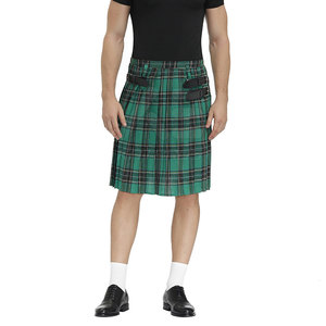 KATBROS INDUSTRY Nouvelle Conception Taille Plus Kilt Homme Respirant Couleur Unie Motif Tartan Modèle KI-TK-9015 - Product Image 5