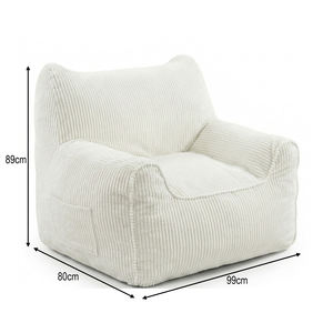 Reclining Square Bean Bag <b>Sofa</b> Chair with Soft Compressed Foam Removable Cover One Seat Floor <b>Sofa</b> <b>Bed</b> for Adults - Product Image 6