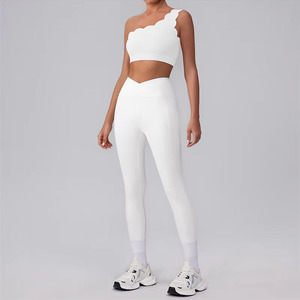 Women Long Sleeve Ribbed Crop <b>Top</b> Custom Logo Running Sportswear Quick Dry Fitness Set Made By Hanger Impex - Product Image 1