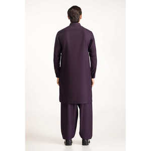 ชุดสูทผ้าฝ้ายสีม่วงสำหรับผู้ชาย - Product Image 2