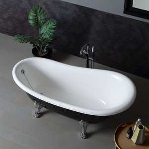 อ่างอาบน้ำโรมานซาสีดำขาวสไตล์คลาสสิก คอลเลคชั่นอ่างอาบน้ำสุดหรู - Product Image 2