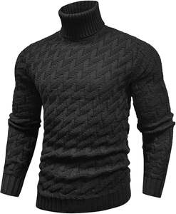 Chemises en tricot pour hommes de haute qualité, sweat-shirts professionnels, logo personnalisé, col roulé, sweat-shirt à manches longues pour hommes, fabriqué au Pakistan - Product Image 1