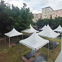 Tente Pagode Modulaire 5x5m en PVC Imperméable, Ignifuge et Anti-UV pour Mariages, Fêtes et Expositions