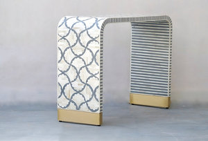 Vente chaude De Luxe Table Console Maison Salle À Manger Chambre À Coucher À La Main Modèle Personnalisé Meilleure Qualité Os Incrustation Miroir En Bois Gym - Product Image 6