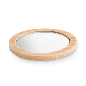 MALAY Sustainable Bamboo <b>Makeup</b> Mirror Eco-Friendly <b>Vanity</b> Gadget - Product Image 3