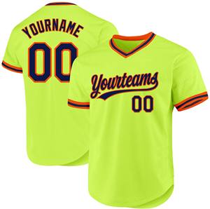 Maillot de baseball rétro personnalisé avec impression par transfert thermique, motif 3D, col en V, taille adulte unisexe, ajouter un nom et un numéro - Product Image 1