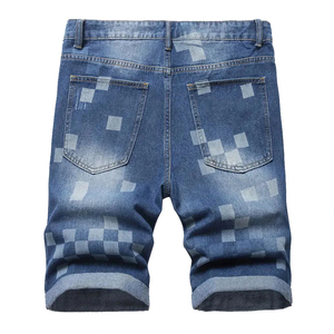 Shorts en jean personnalisés style vintage délavé et usé pour homme – Jean délavé à l'acide avec plusieurs poches - Product Image 2