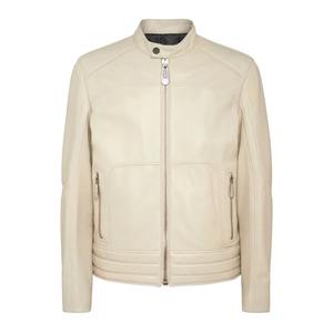 Veste en cuir véritable pour homme, col montant noir classique, mode automne-hiver 2026, veste de moto personnalisée pour homme - Product Image 6