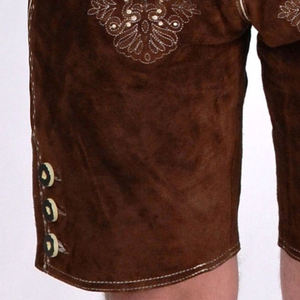 Pantalones cortos bávaros personalizados de alta calidad en cuero de vaca genuino Lederhosen para hombres pantalones cortos bávaros - Product Image 5