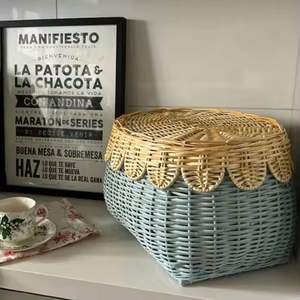 Panier à linge en rotin écologique fait à la main en gros Organisateur de vêtements léger et durable Parfait pour le supermarché - Product Image 4