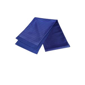Bufanda de lana índigo azul elegante con estampado, tejida de doble cara, talla única para hombre, Turquía - Product Image 2