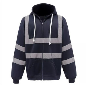 Sweats à capuche réfléchissants en molleton chaud pour hommes Veste de sécurité routière haute visibilité Sweatshirts confortables avec caractéristiques réfléchissantes - Product Image 5