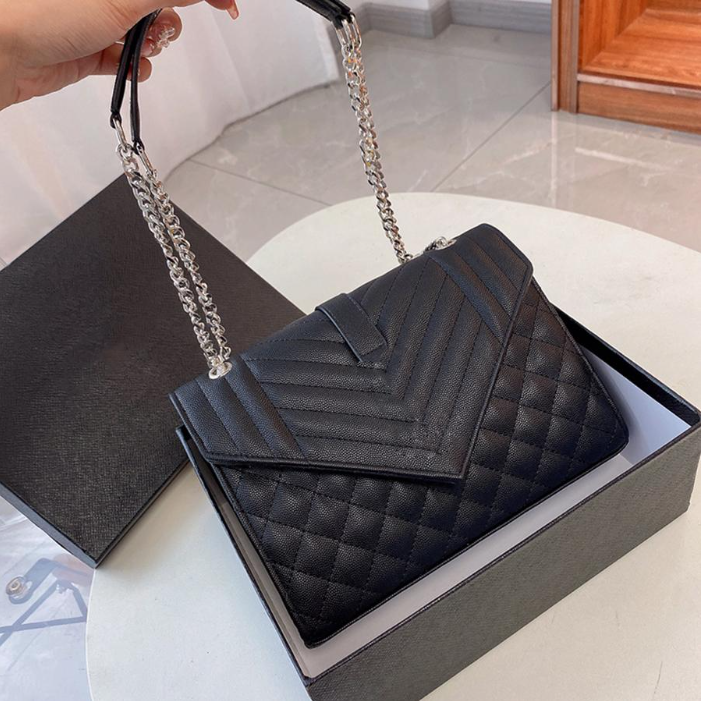 Fashion Chain crossbody Women Lady Handbags Shoulder Messenger Bag Tote Purse wallet Genuine Leather Caviar Skin Designer Top Qu