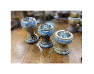 Juego Mubkhar de madera de forma redonda de cinco quemadores de incienso de tamaño personalizado para accesorios de decoración del hogar - Product Image 6