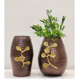 Golden Color <b>Set</b> of 2 Flower <b>Vases</b> of Best Design Top Quality Decorative With the Sizes of 19 and 15 Inches at Wholesale Prices - Product Image 2