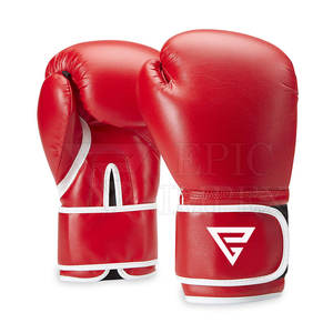 Gants de boxe personnalisés en cuir PU, respirants et durables, pour hommes, gants de boxe d'entraînement en usine - Product Image 1