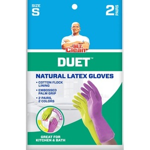 ถุงมือทำความสะอาดแบบใช้ซ้ำได้ Mr. Clean ทำจากยางลาเท็กซ์ พร้อมด้ามจับกันลื่น ขนาดเล็ก - Product Image 1