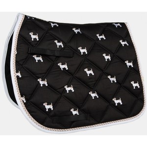Custom Printed Stylish Western Equine <b>Dressage</b> Saddle Pads Eco-friendly Material Fleece Lining Cotton Fabric Satin Horse Pads - Product Image 1