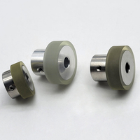 Roue de mesure industrielle en caoutchouc PU à noyau en aluminium et acier inoxydable Roue d'encodeur en polyuréthane pour codeur rotatif