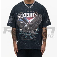 T-shirt unisexe en coton lourd 240g de haute qualité avec logo personnalisé, respirant, à séchage rapide, col rond, manches courtes, coupe ample, uni, sans motif