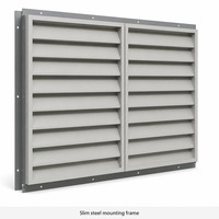 Système de ventilation à panneaux de ventilation en composite SMC pour tours d'alimentation de fermes avicoles et murs de bâtiments d'élevage, taille personnalisée