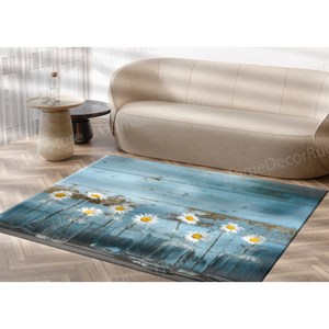 Alfombras de Regalo para Amantes de las Margaritas, Alfombra Estampada, Alfombra de Flores, Alfombras Florales, Alfombra Delgada No Tejida - Product Image 4