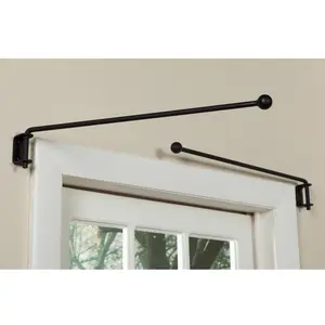 Simple Modern Swing Arm Curtain Rod For Door with Sturdy Metal