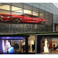 P6.25 Flexible Magic Window Glass LED Screen Affiche numérique transparente pour centres commerciaux Halls d'exposition intérieurs OEM disponible