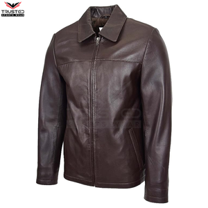 Chaqueta de cuero PU informal para hombre, precio al por mayor, chaqueta de cuero de moda de mejor estilo de alta calidad para hombre - Product Image 4