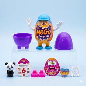 Banoon MeGo Surprise <b>Egg</b> Toy with Chocolate Mini Toy Stickers and Educational Card for Kids Gift - Product Image 3