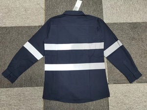 Construcción Ropa reflectante Personalizado Hi Vis Manga larga Seguridad vial Color azul marino Ropa DE TRABAJO Polos - Product Image 3