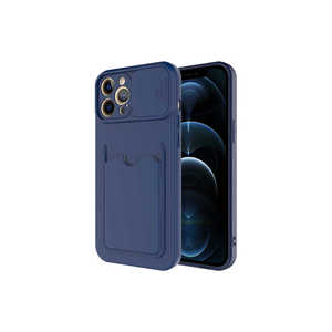 Funda Protectora Delgada de Lujo a Prueba de Golpes para iPhone 12 Pro Max 14 Plus, Funda de Silicona Suave con Tarjetero - Product Image 1
