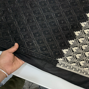 Vente en gros de tissu de broderie velours - Product Image 5