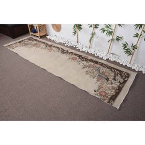 Alfombra clásica de lana turca Beige marrón, diseño de retazos de 310x1030 pies para entrada de estilo bohemio, patrón de pasillo rectangular de látex - Product Image 3