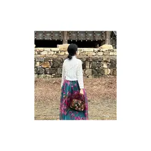 [SCHLUSS] Hochwertiger Hanbok koreanischer traditioneller Hanbok-Rock (Rose) für Damenbekleidung weiblicher Rock