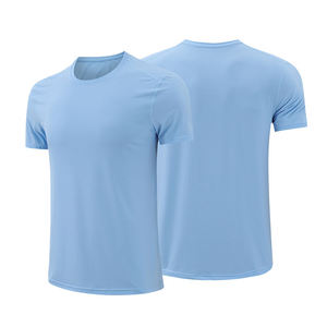 Camisas de malla de alta calidad para hombre, camiseta de alta elasticidad para Fitness, culturismo, gimnasio, camiseta con logotipo personalizado para hombre, camiseta en blanco - Product Image 1