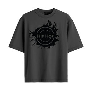 เสื้อยืดคอกลมแขนสั้นโอเวอร์ไซส์ผ้าซาตินผ้าฝ้าย100% สำหรับผู้ชายพิมพ์ลายซิลค์สกรีนไซส์ใหญ่พิเศษ220GSM - Product Image 1