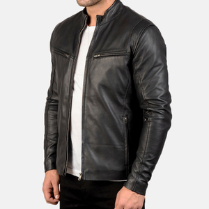 Veste en cuir véritable souple unisexe vêtements d'extérieur élégants chauds mode coupe ajustée conception vêtements d'hiver logo personnalisé en gros - Product Image 2